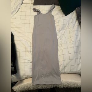 Beautiful grey long length body con dress!